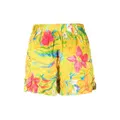 Balenciaga floral-print pajama shorts - Yellow