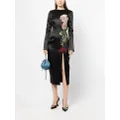 Rachel Gilbert Yolanda floral-embroidery midi dress - Black