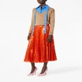 Valentino Garavani Tulle Illusione embroidered midi skirt - Orange