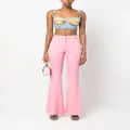 Versace flared virgin wool trousers - Pink