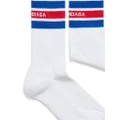 Balenciaga striped logo-print crew socks - White
