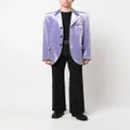 Marni single-breasted velvet blazer - Purple
