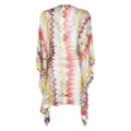 Missoni zigzag-patterned woven beach cover-up - Red