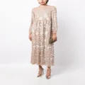 Needle & Thread Lucille sequin-embellished dress - Neutrals