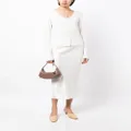 Vince crochet-trim linen-blend cardigan - White
