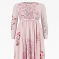 Giambattista Valli Mini Carnation Bouquets-print silk dress - Pink