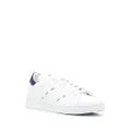 Kiton contrast-stitching leather low-top sneakers - White