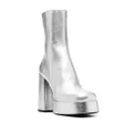 Versace Aevitas 170mm metallic-effect boots - Silver