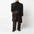 ETRO paisley-print corduroy trousers - Black