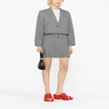 GANNI zip-up pleated mini skirt - Grey