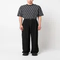 Balenciaga logo-jacquard pyjama trousers - Black