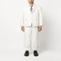 Thom Browne turn-up linen trousers - Neutrals