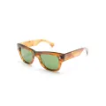 Garrett Leight square-frame transparent-design sunglasses - Brown
