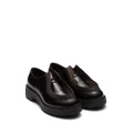 Prada opaque brushed-leather lace-up shoes - Black