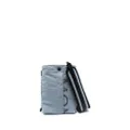 Moncler logo-print ripstop messenger bag - Blue