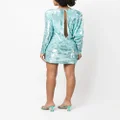 Roland Mouret sequin-embellished open-back minidress - Blue