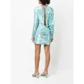 Roland Mouret sequin-embellished open-back minidress - Blue