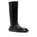 Jil Sander knee-high flat leather boots - Black
