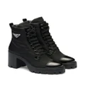 Prada 90mm triangle-logo ankle boots - Black