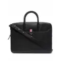 Thom Browne grosgrain-tab briefcase - Black
