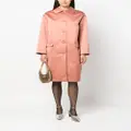 Rochas single-breasted satin coat - Pink