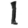 Alexander McQueen Slash over-the-knee boots - Black