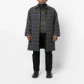 Mackintosh Milan plaid-check belted coat - Grey