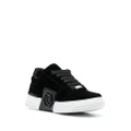 Philipp Plein tonal-logo velvet low-top sneakers - Black