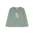 Bonpoint logo-print long-sleeve T-shirt - Green