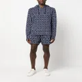 Orlebar Brown Trevone geometric-pattern terry-cloth shorts - Blue