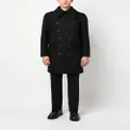 Dsquared2 logo-button double-breasted coat - Black