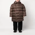 Rick Owens oversized hooded padded coat - Brown