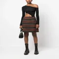 Odeeh striped mini skirt - Orange