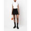 Karl Lagerfeld puff-sleeve knitted top - White