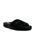 Stella McCartney faux-fur moulded-footbed slippers - Black