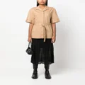Calvin Klein semi-sheer construction pleated skirt - Black
