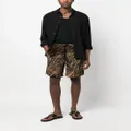 TOM FORD zebra-print cotton shorts - Brown