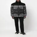 Philipp Plein bandana-print padded jacket - Black