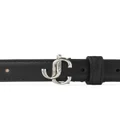 Jimmy Choo Helina logo-buckle leather belt - Black