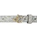 Jimmy Choo Mini Helina logo-buckle belt - Silver