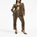 Dolce & Gabbana high-waisted leopard-print trousers - Brown