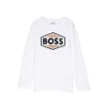 BOSS Kidswear logo-print long-sleeve T-shirt - White