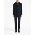 ETRO notched-collar double-breasted coat - Blue