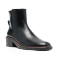 Brunello Cucinelli 60mm rhinestone-embellished leather ankle boota - Black