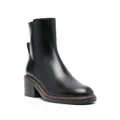 Brunello Cucinelli 60mm rhinestone-embellished leather ankle boota - Black