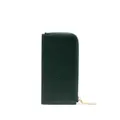 Thom Browne zip-up leather card holder - Green