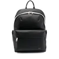 Bally debossed-logo pebbled-leather backpack - Black
