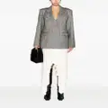 Victoria Beckham herringbone-pattern notched-lapels blazer - Black