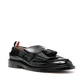 Thom Browne RWB-tab leather loafers - Black