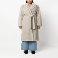 P.A.R.O.S.H. faux-shearling belted coat - Grey